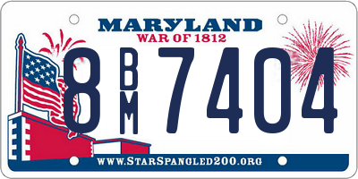 MD license plate 8BM7404