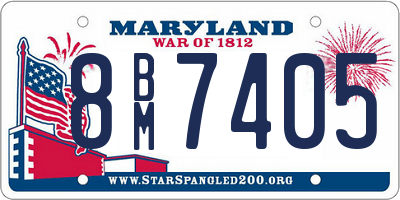 MD license plate 8BM7405