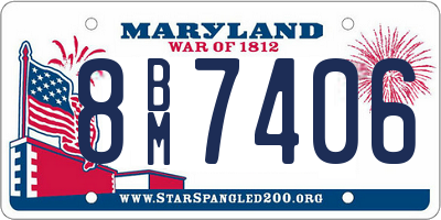 MD license plate 8BM7406