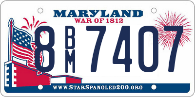 MD license plate 8BM7407