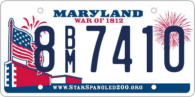 MD license plate 8BM7410