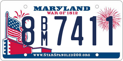 MD license plate 8BM7411