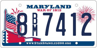 MD license plate 8BM7412