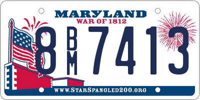 MD license plate 8BM7413