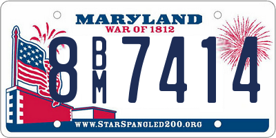 MD license plate 8BM7414