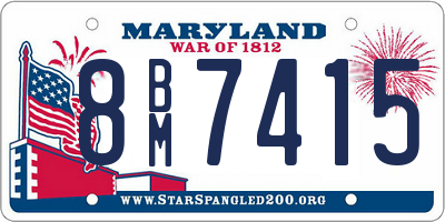 MD license plate 8BM7415