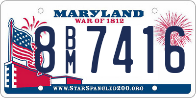 MD license plate 8BM7416