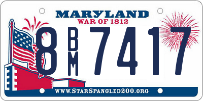 MD license plate 8BM7417