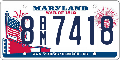 MD license plate 8BM7418