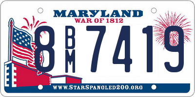 MD license plate 8BM7419