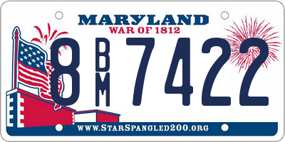 MD license plate 8BM7422