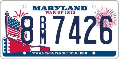 MD license plate 8BM7426