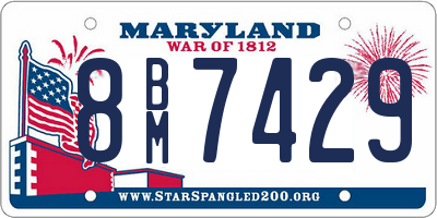 MD license plate 8BM7429