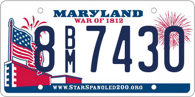 MD license plate 8BM7430