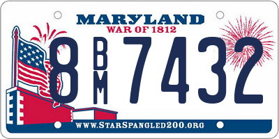 MD license plate 8BM7432