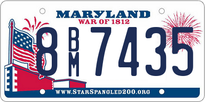 MD license plate 8BM7435