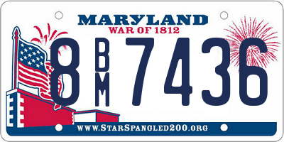 MD license plate 8BM7436