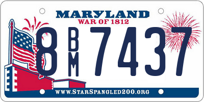 MD license plate 8BM7437