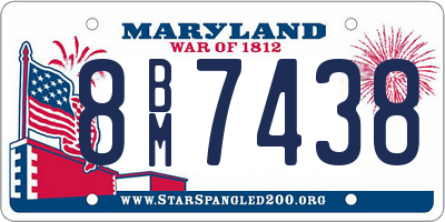 MD license plate 8BM7438