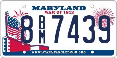 MD license plate 8BM7439