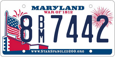 MD license plate 8BM7442