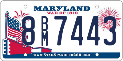 MD license plate 8BM7443