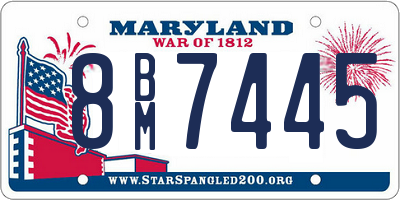 MD license plate 8BM7445