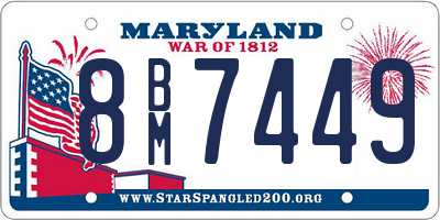 MD license plate 8BM7449