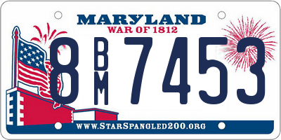 MD license plate 8BM7453