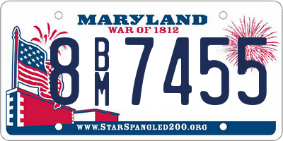 MD license plate 8BM7455