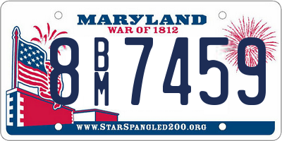 MD license plate 8BM7459