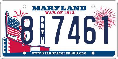 MD license plate 8BM7461