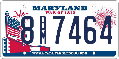 MD license plate 8BM7464