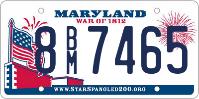 MD license plate 8BM7465