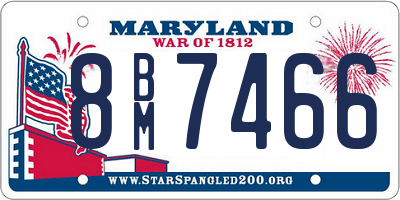 MD license plate 8BM7466