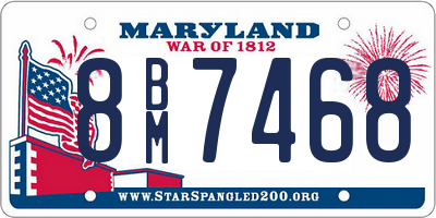 MD license plate 8BM7468