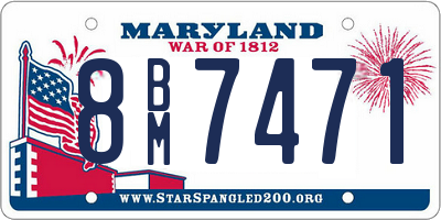 MD license plate 8BM7471