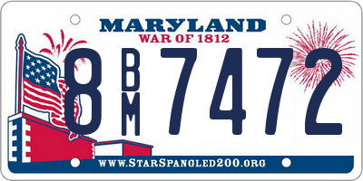 MD license plate 8BM7472