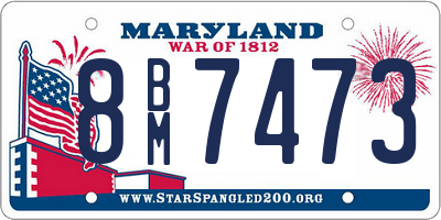 MD license plate 8BM7473