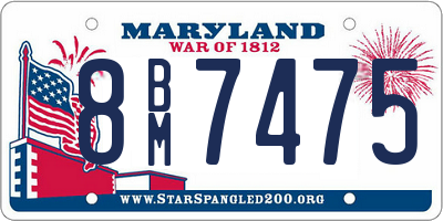 MD license plate 8BM7475