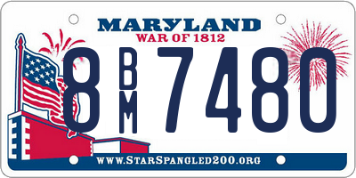 MD license plate 8BM7480