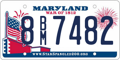 MD license plate 8BM7482