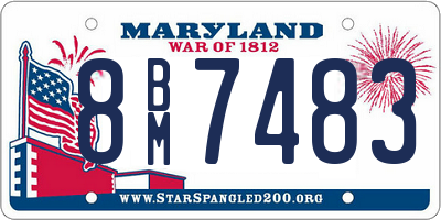 MD license plate 8BM7483