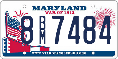 MD license plate 8BM7484