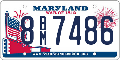 MD license plate 8BM7486