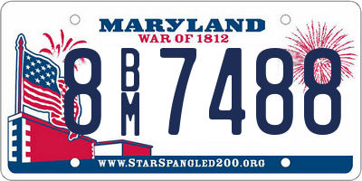 MD license plate 8BM7488