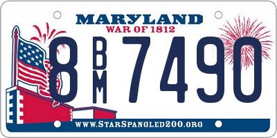 MD license plate 8BM7490