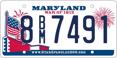 MD license plate 8BM7491