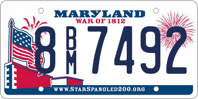 MD license plate 8BM7492