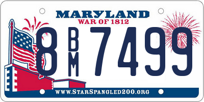 MD license plate 8BM7499